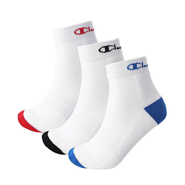 Ponožky Champion biele 3 páry 3pk Quarter Socks U20014 WW001 WHT