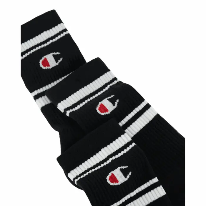Ponožky Champion čierne 3 páry 3pk Crew Socks U20081 KK001 NBK