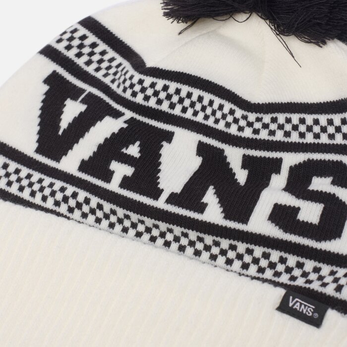 Čiapka VANS krémová Vans Check Pom Beanie VN000HT1FS81